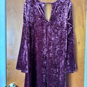 Ana Velvet Bell Sleeve Evening Dress